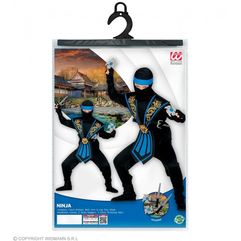 “KOMBAT NINJA AR IEROČIEM” – puišu kostīms (kombinezons, priekšauts, josta, roku un kāju saites, galvas maska un  lakats, cimdi)
