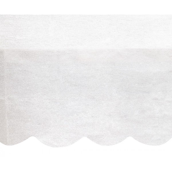 Papīra balts galdauts ar viļņotu malu,  137 x 254 cm 