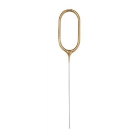 Brīnumsvecīte “0” cipara formā, 17,8 cm, zelta