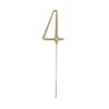 Brīnumsvecīte “4” cipara formā, 17,8 cm, zelta