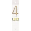 Brīnumsvecīte “4” cipara formā, 17,8 cm, zelta