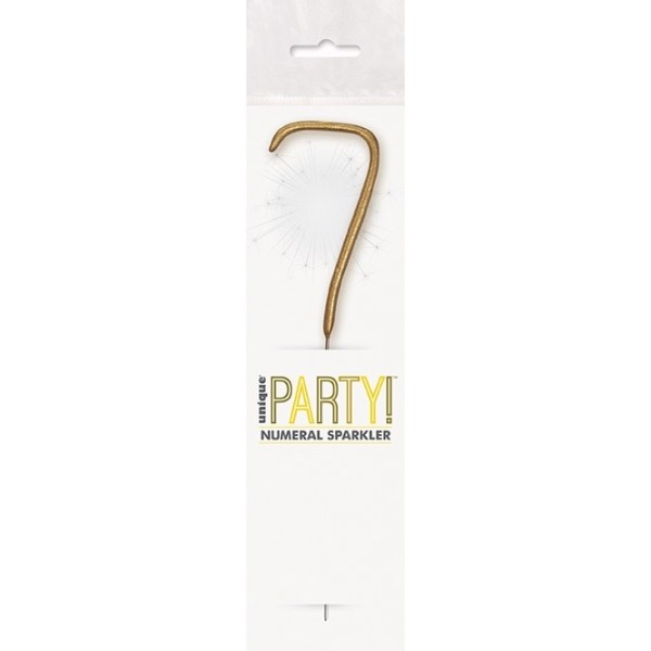 Brīnumsvecīte “7” cipara formā, 17,8 cm, zelta