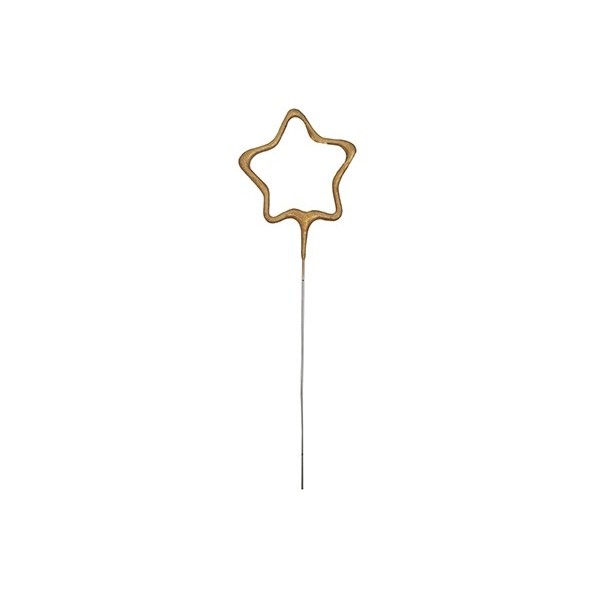 Brīnumsvecīte zvaigznes formā, 17,8 cm, zelta