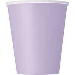Papīra glāzes, gaiši lillā, 266 ml, 14 gab 