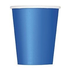 Papīra glāzes, zilas, 266 ml, 14 gab 