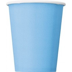 Papīra glāzes, gaiši zilas, 266 ml, 8 gab 