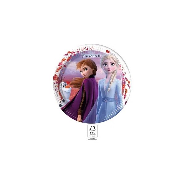 Šķīvji "Frozen 2",  23 cm 8 gab 