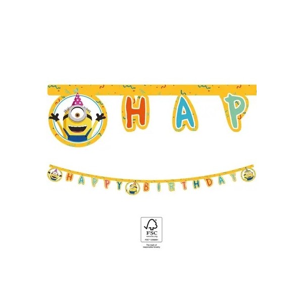 Burtu virtene "Minions Movie - Happy Birthay" 2m. 