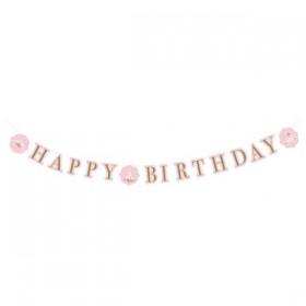 Burtu virtene "Princešu diena - Happy Birthday", 170 x 15 cm 