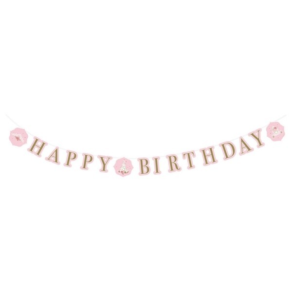 Burtu virtene "Princešu diena - Happy Birthday", 170 x 15 cm 