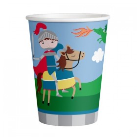 Glāzītes "Bruņinieks un princese", 250 ml, 8 gab 