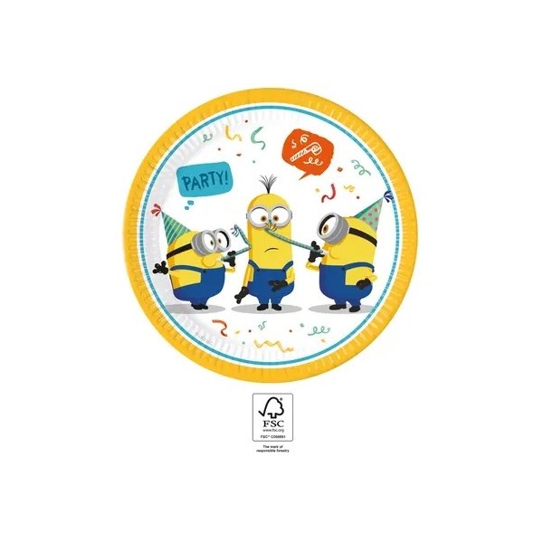Šķīvji "Minions Movie" 23 cm, 8 gab. 