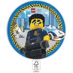 Šķīvji 'Lego City' 23 cm, 8 gab.