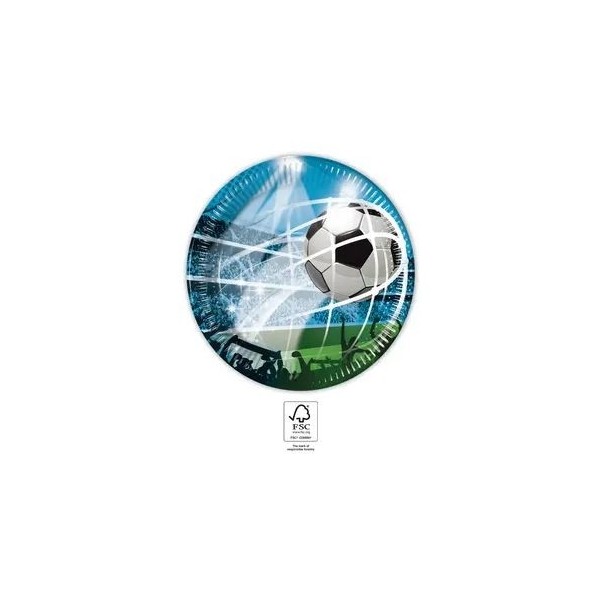 Šķīvji 'Futbols' 20 cm, 8 gab.