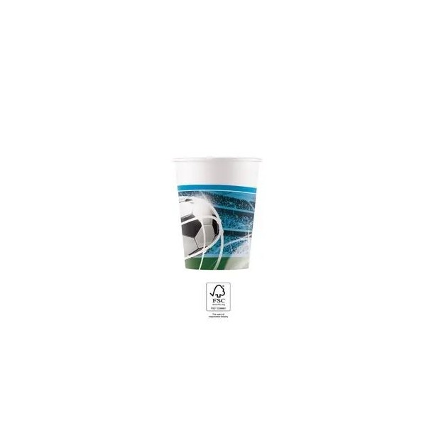 Glāzītes 'Futbols' 200 ml, 8 gab.
