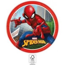 Тарелки 'Spiderman' 23 см, 8 шт.