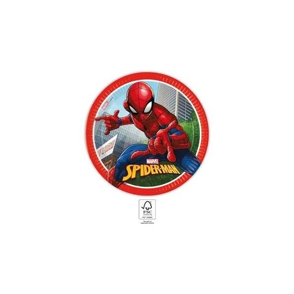 Тарелки 'Spiderman' 23 см, 8 шт.