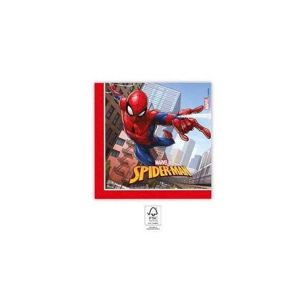 Салфетки 'Spiderman' 33x33 см, 20 шт.