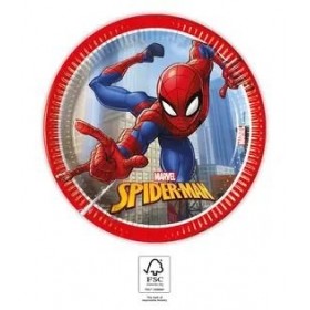 Тарелки 'Spiderman' 20 см, 8 шт.