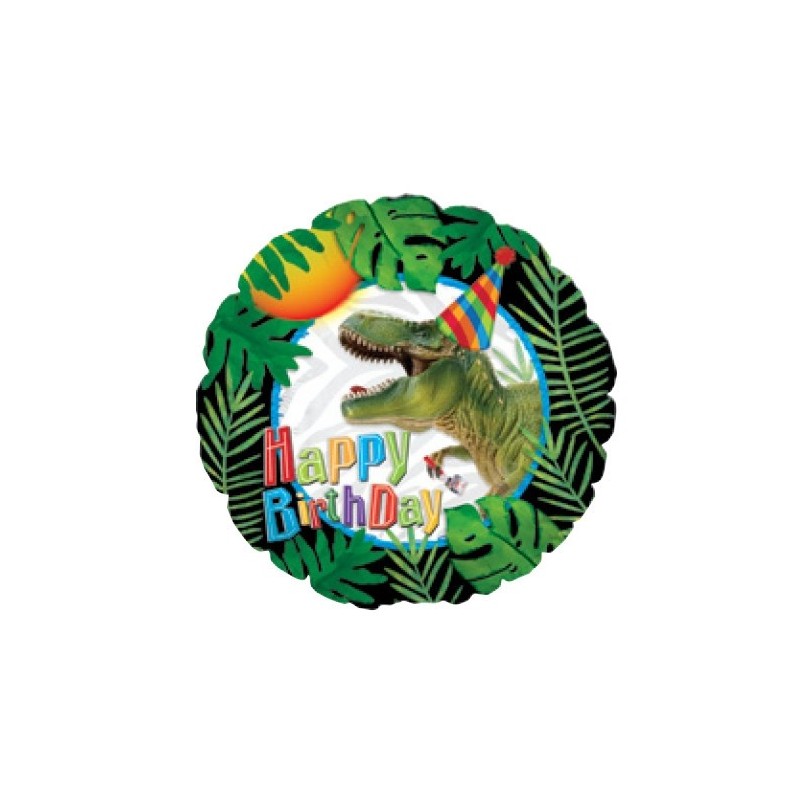 Folija balons "T-Rex Dinozaurs - Dzimšanas diena", 43 cm 