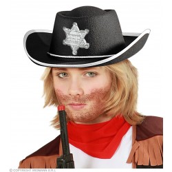 "BLACK COWBOY HAT" felt
