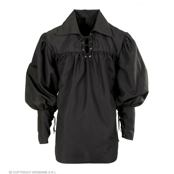 Средневековая рыцарская рубашка черная