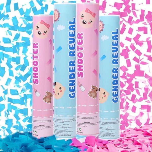 Хлопушка с розовым конфетти Gender Party/Baby Shower, 28 см 