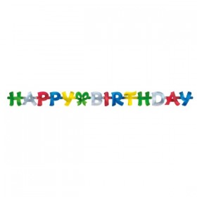 Burtu virtene HAPPY BIRTHDAY, 1.40 m x 12 cm