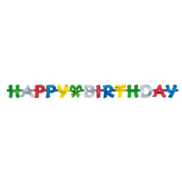 Burtu virtene HAPPY BIRTHDAY, 1.40 m x 12 cm
