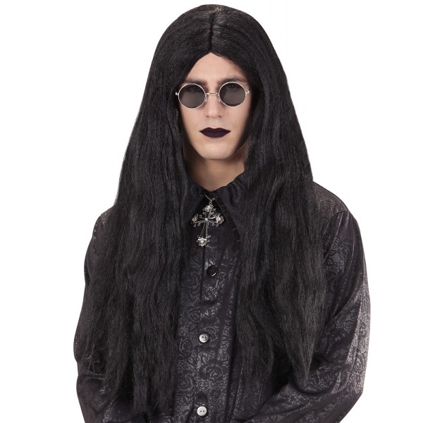 Vampīra paruka, melna, ekstra gara, taisna