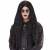 Vampīra paruka, melna, ekstra gara, taisna