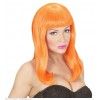 Женский неоновый оранжевый парик, прямой с чёлкой
 