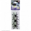 Dekoratīvie zirnekļi 4 x 3 cm, 3 spīd tumsā un 3 melni