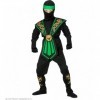 “KOMBAT NINJA” – puišu kostīms, zaļš (kombinezons, priekšauts, josta, roku un kāju saites, galvas maska)