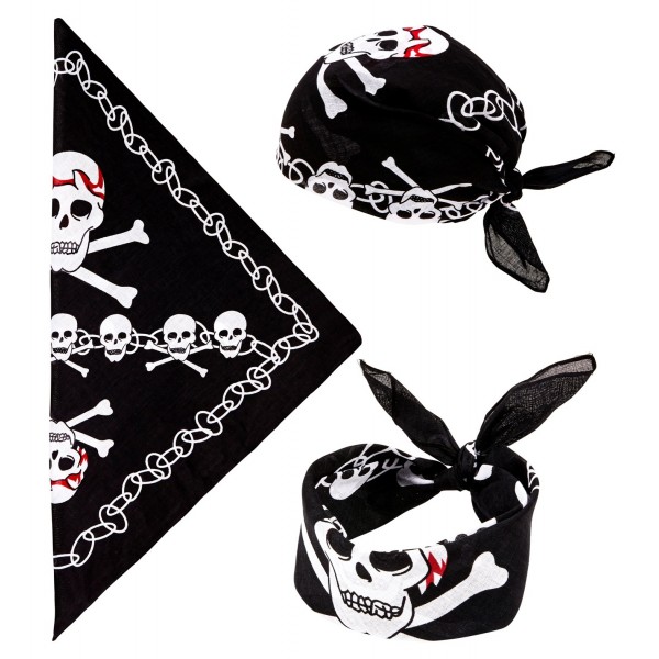 Piratu Bandana ar galvaskausiem 