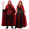Bordo samta apmetnis ar kapuci, 150 cm 