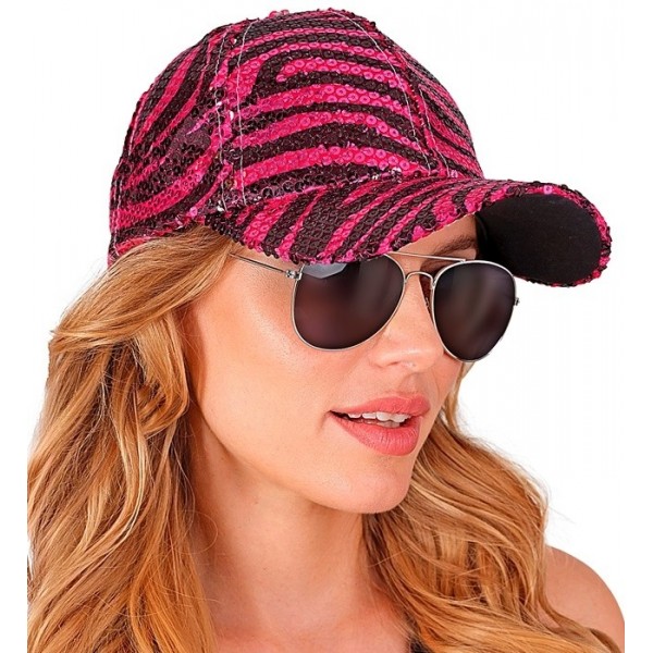 Beisbola cepurīte Pink Animalier ar pajetēm