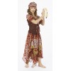 Bērnu čigānu kostīms – svārki uz gumijas, blūze un lakats, 128 cm 