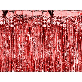 Party curtain, red, 0.9 x 2.5m 