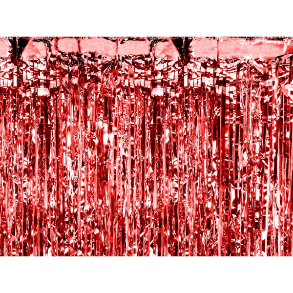 Party curtain, red, 0.9 x 2.5m 