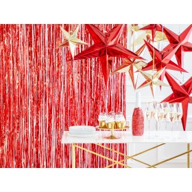 Party curtain, red, 0.9 x 2.5m 