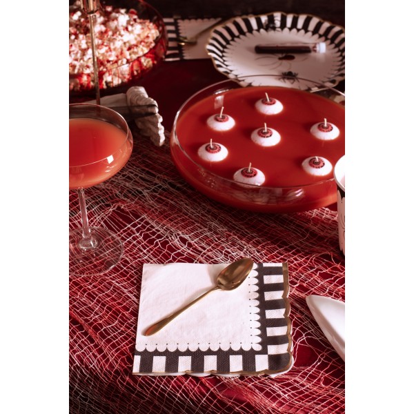 Napkins with Gold Edge, 33x33, mix: 1pkt/12pc. 