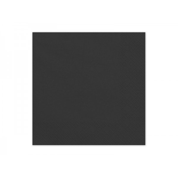 Paper Napkins, black, 33x33 cm:1pkt/20pc. 