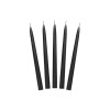 Taper candle, matt, black, 24cm: 1pkt/10pc. 