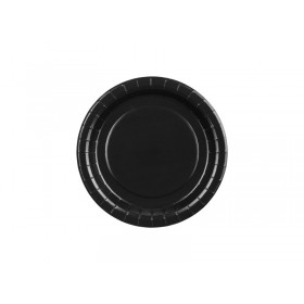 Paper Plates, black, 18 cm: 1pkt/6pc. 