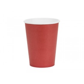 Paper Cups, dark red, 250ml: 1pkt/6pc. 