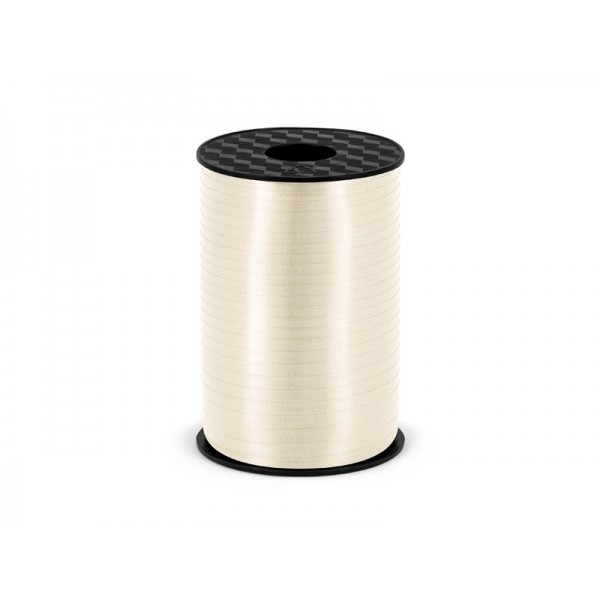 Plastic ribbon, light cream, 5mm/225m 
