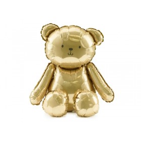 Foil Balloon Bear, 43x53 cm, gold 