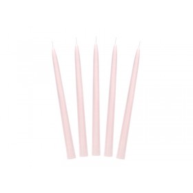 Taper candle, matt, dusty rose, 24cm: 1pkt/10pc. 