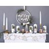 Taper candle, matt, white, 24cm: 1pkt/10pc. 
